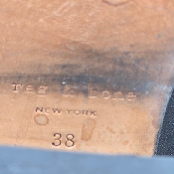 Rag & Bone Newbury Women's Leather Heeled Ankle Boots Booties Black Size 8 - Picture 9 of 10